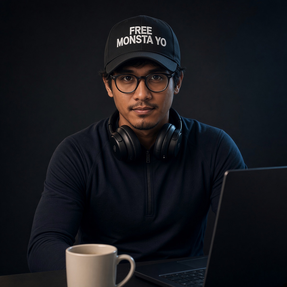 Travis Yangzte in the studio